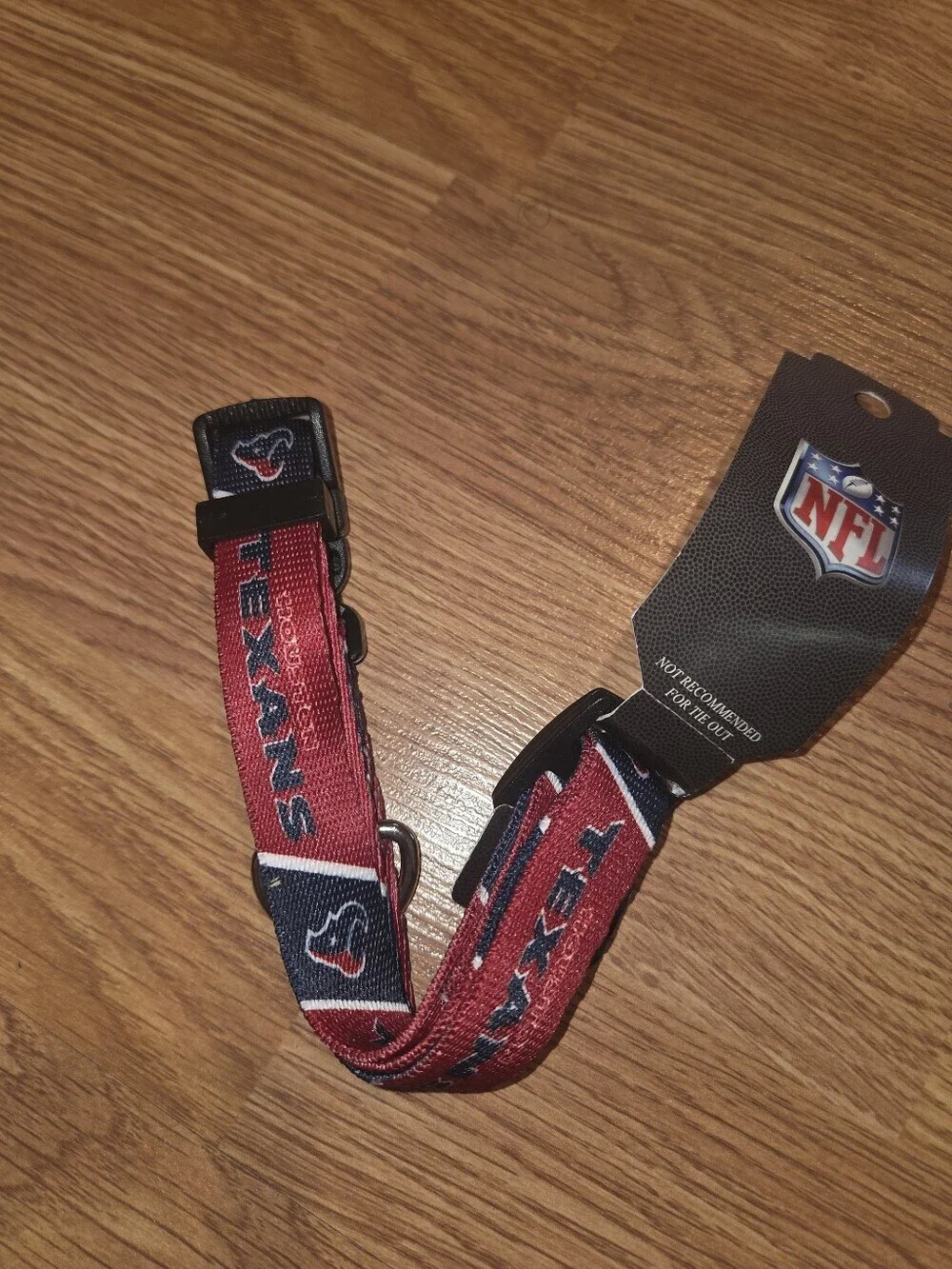 Houston Texans Adjustable Dog Collar S, M, L NFL Football Red Team Logo NWT